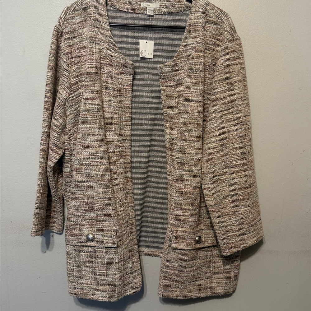 Women's Textured Open-Front Jacket